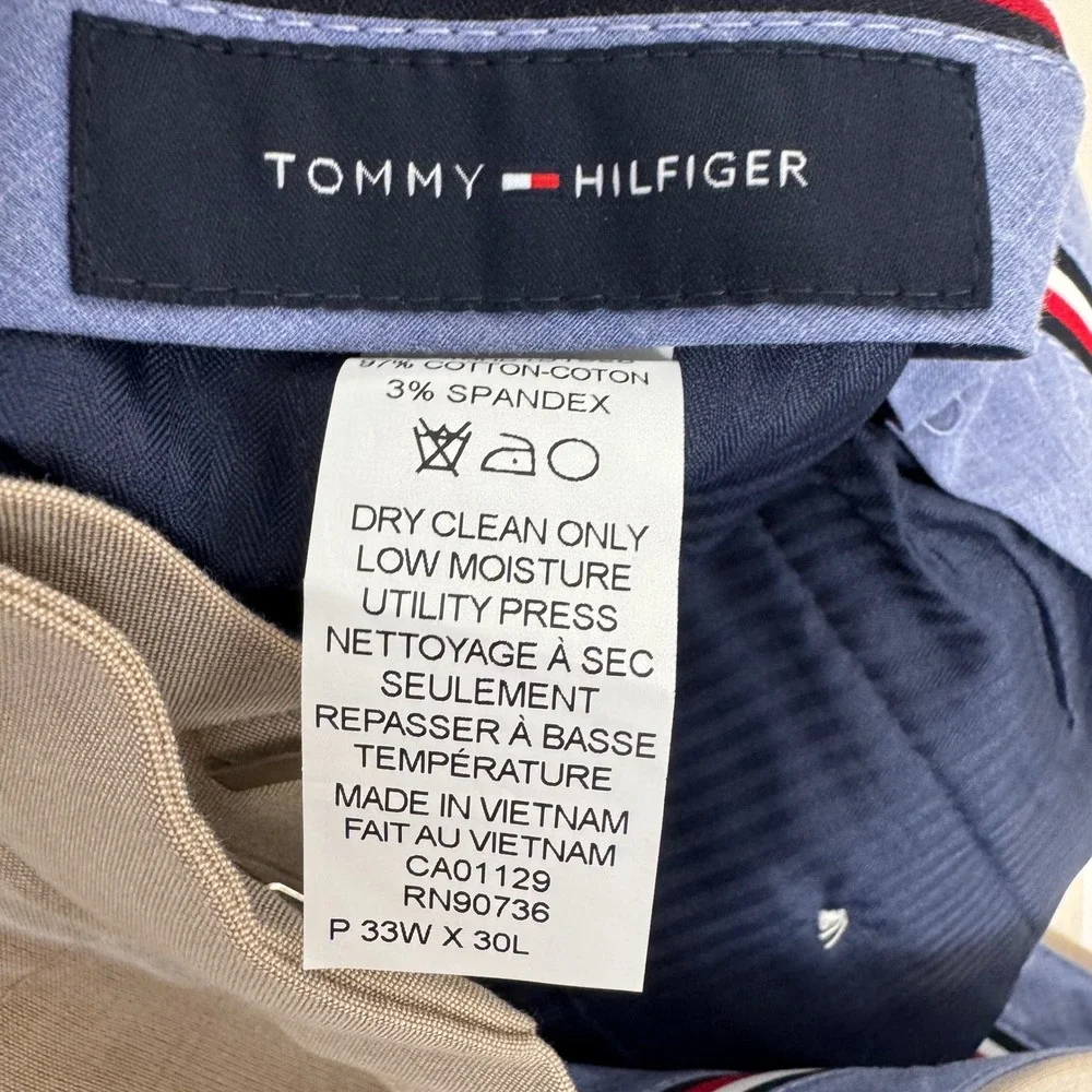 Tommy Hilfiger TH Flex Mens Tan Hall Modern Fit Suit Separate Pant 33W 30L NWT